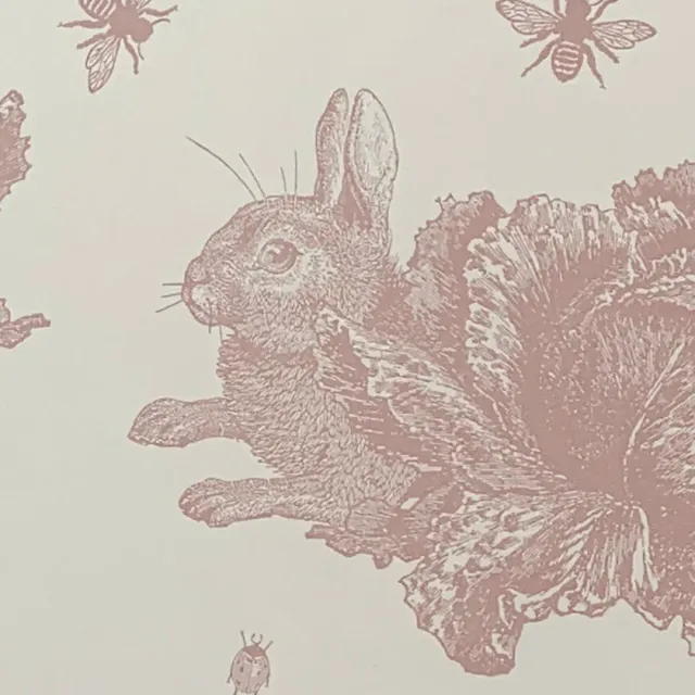 Thornback & Peel Rabbit & Cabbage tapetprøve lyserød