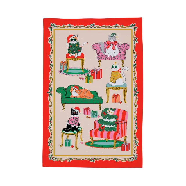 Ulster Weavers Cool Cats viskestykke flerfarvet bomuld