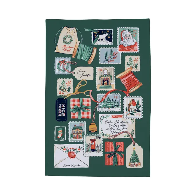 Ulster Weavers Letters to Santa viskestykke grøn 74x48 cm