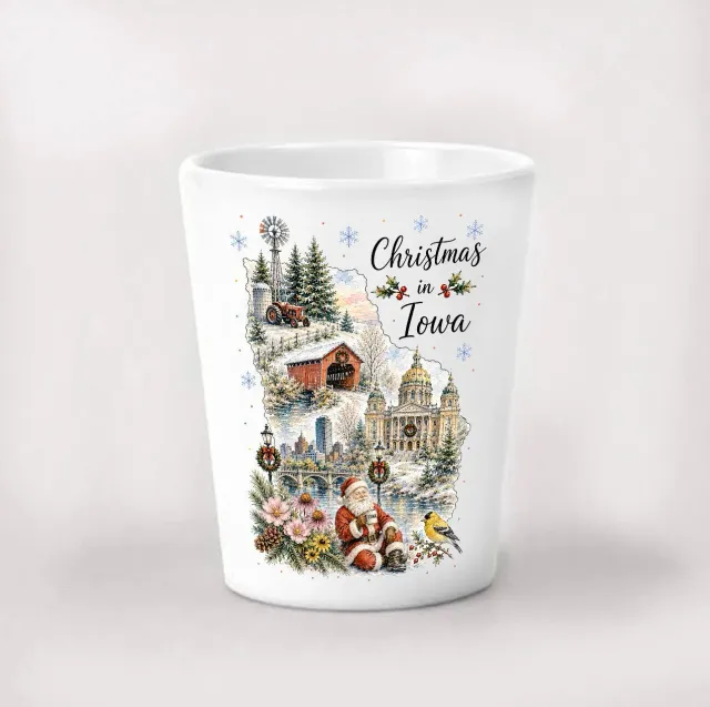 Avery Lane Gifts Christmas Iowa shotglas 44 ml kort