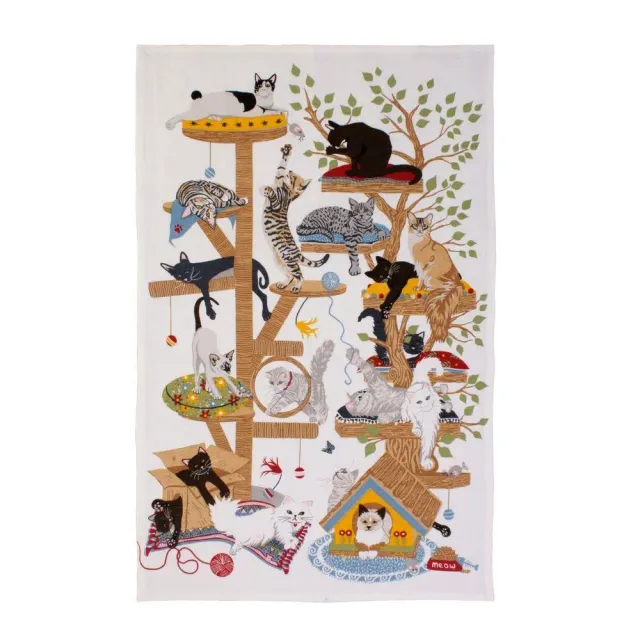 Ulster Weavers Moggie Mayhem viskestykke bomuld katte