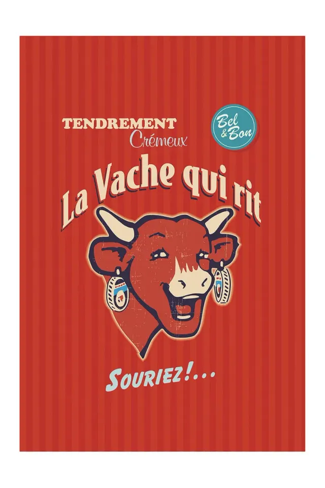 Coucke La Vache Qui Rit viskestykke 50x75 rød 2 stk