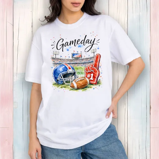 Avery Lane Gifts Gameday Football t-shirt hvid bomuld S