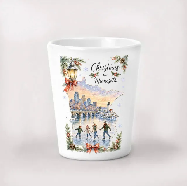 Avery Lane Gifts Christmas Minnesota State Map shotglas 4 cl