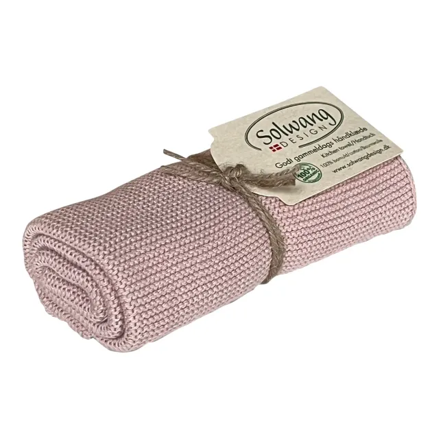 Solwang håndklæde lys smoky rose økologisk 1 stk