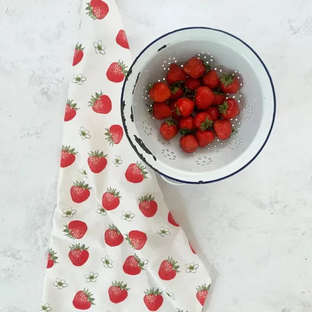Thornback & Peel Strawberry viskestykke bomuld 47x77