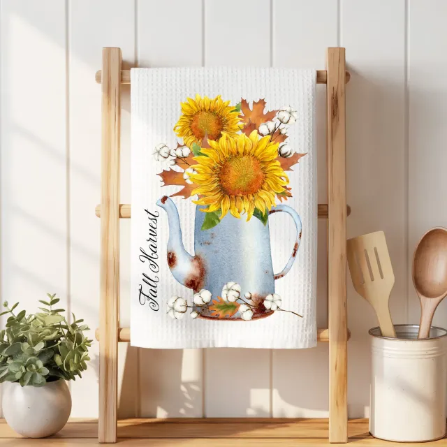 Avery Lane Gifts Fall Harvest viskestykke solsikke microfiber 41x36 cm