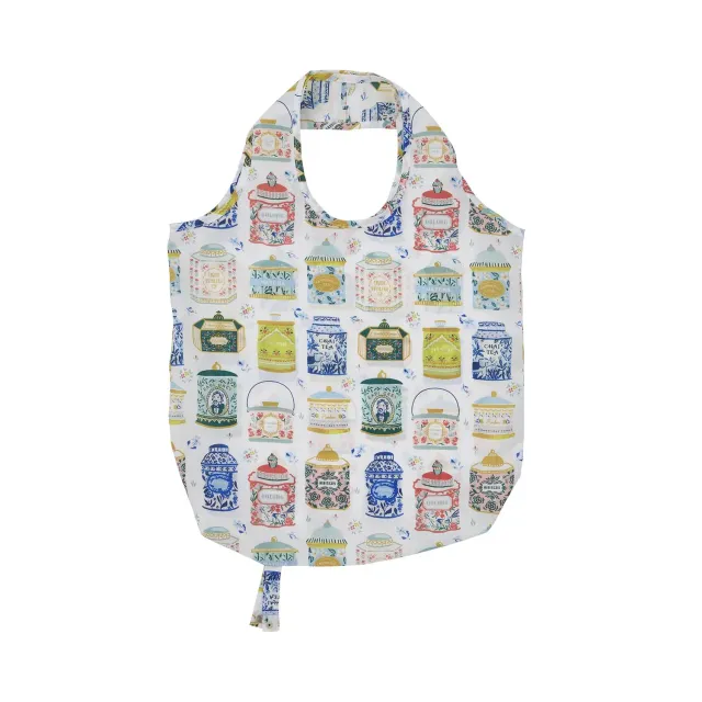 Ulster Weavers Tea Tins Foldable Tote Bag Medium mulepose multicolour