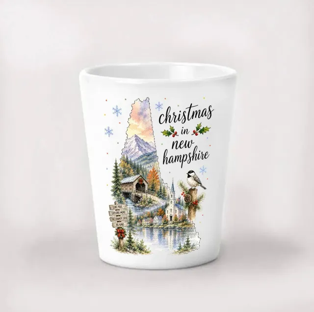 Avery Lane Gifts Christmas in New Hampshire shotglas 4 cl