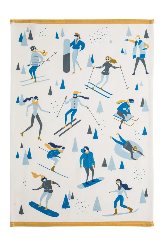 Coucke Winter Sports viskestykke hvid 50x75 cm bomuld