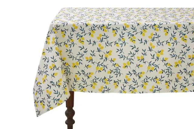 Coucke Lemon Zest dug 180x180 cm gul hørblanding