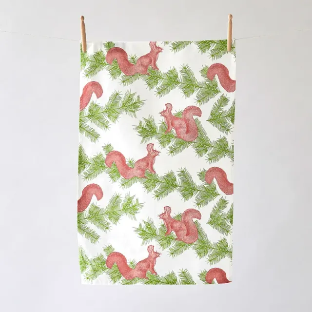 Thornback & Peel Squirrel & Spruce viskestykke 47x77 bomuld