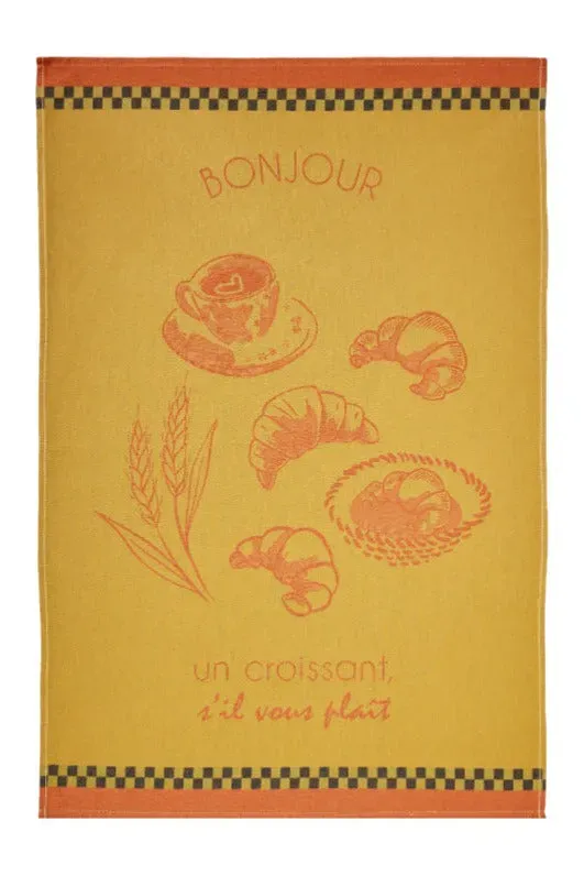 Coucke Croissant viskestykke gul 50x75 bomuld