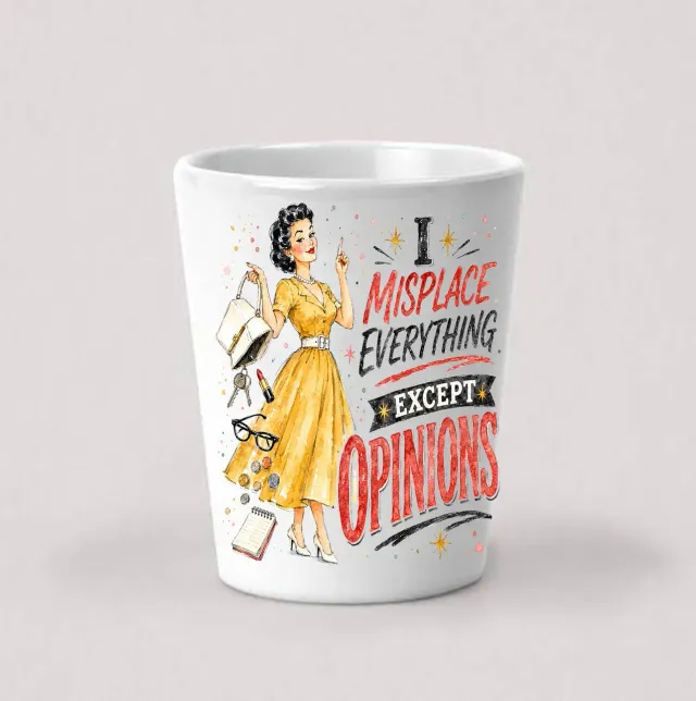 Avery Lane Opinions shotglas hvid keramik 44 ml