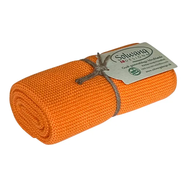 Solwang håndklæde klar orange økologisk