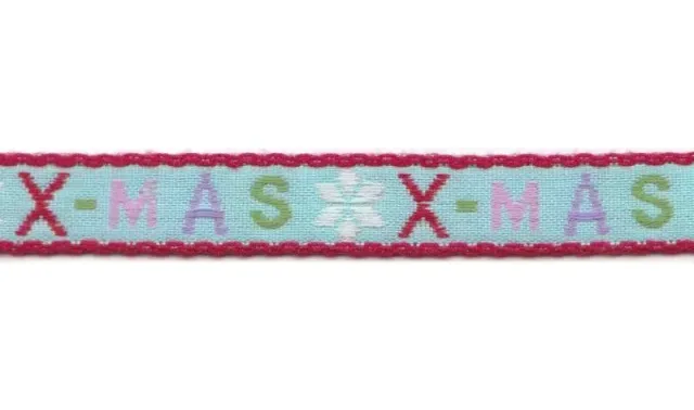 AspEgren X-mas bånd 1 cm 3 m blå bomuld