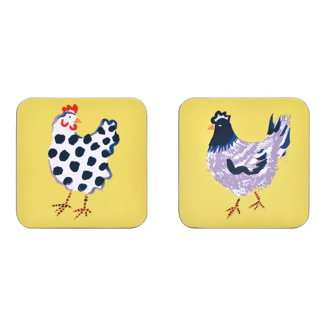 Ulster Weavers Chick Chicken bordskånere 4-pak gule