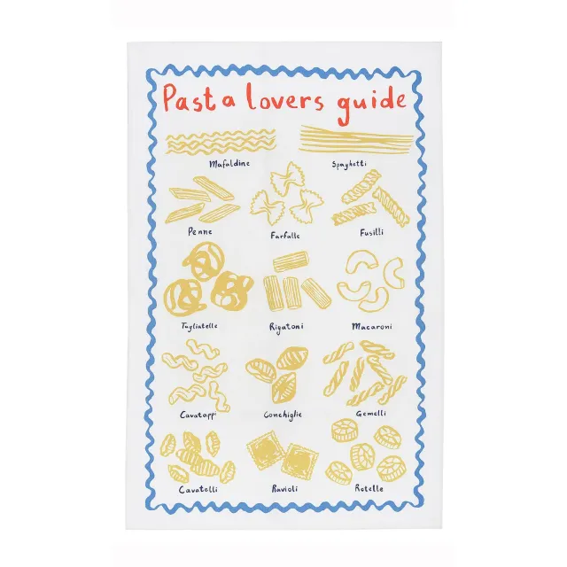 Ulster Weavers Pasta Lovers viskestykke gul bomuld guide