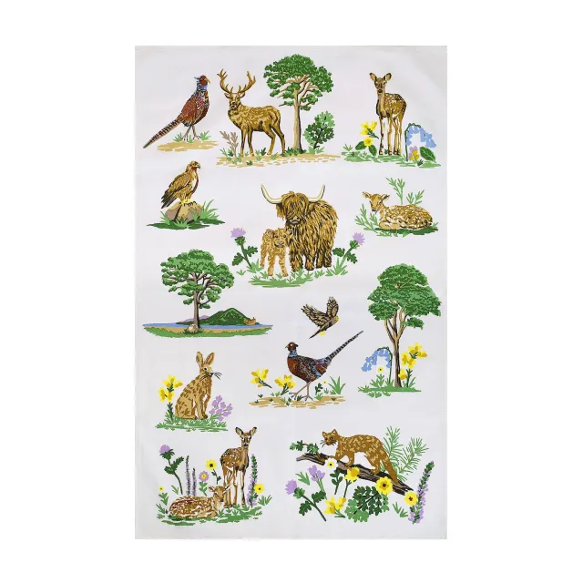Ulster Weavers Thistlewood viskestykke bomuld grøn 74x48cm