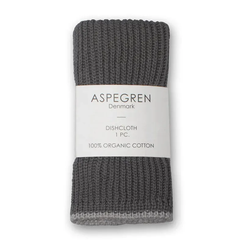 AspEgren Ripple karklud flint gray 26x26 cm økologisk