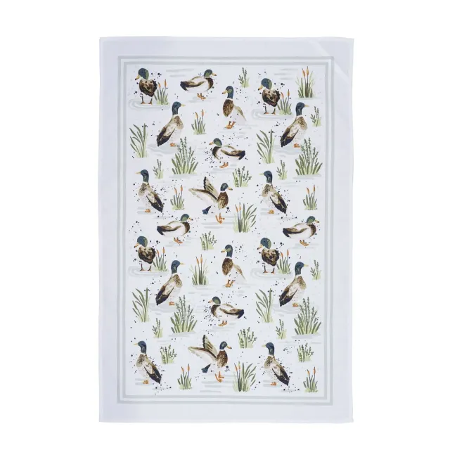 Ulster Weavers Farmhouse Ducks viskestykke salvie bomuld