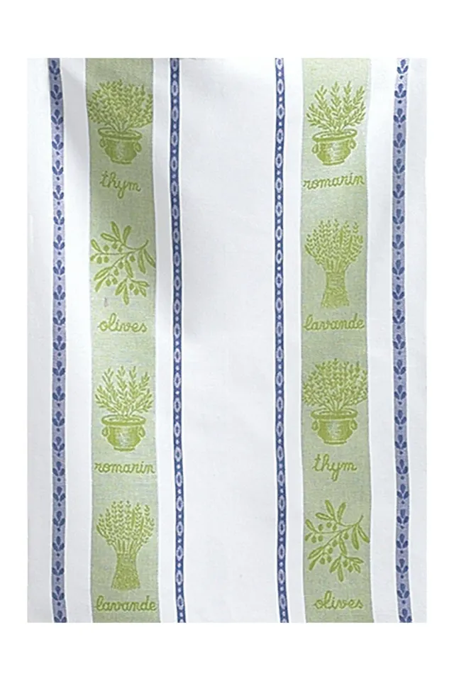 Coucke St Rémy Almond Jacquard viskestykke 50x75 cm grøn