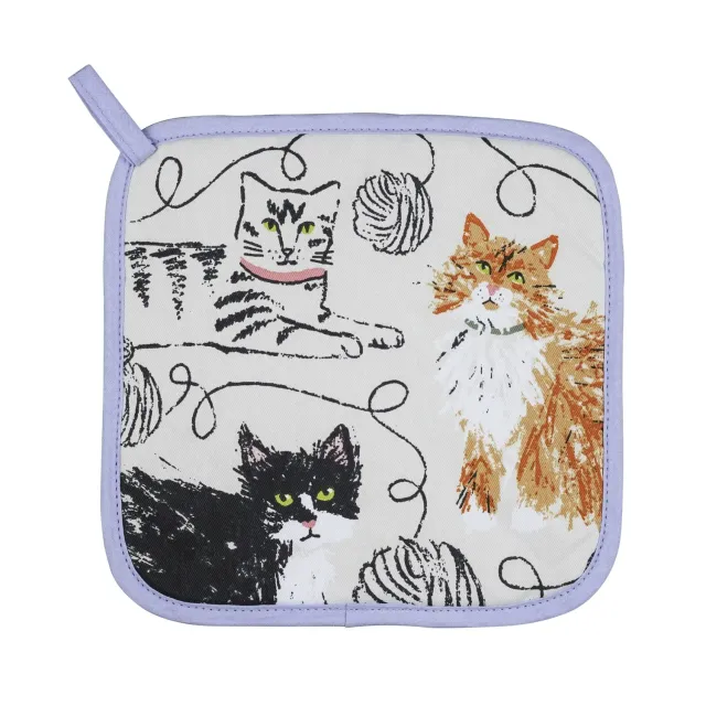Ulster Weavers Feline Friends grydelap grå bomuld