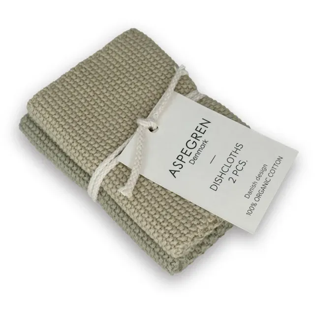 AspEgren Solid karklude Pampas 26x26 cm 2 stk økologisk