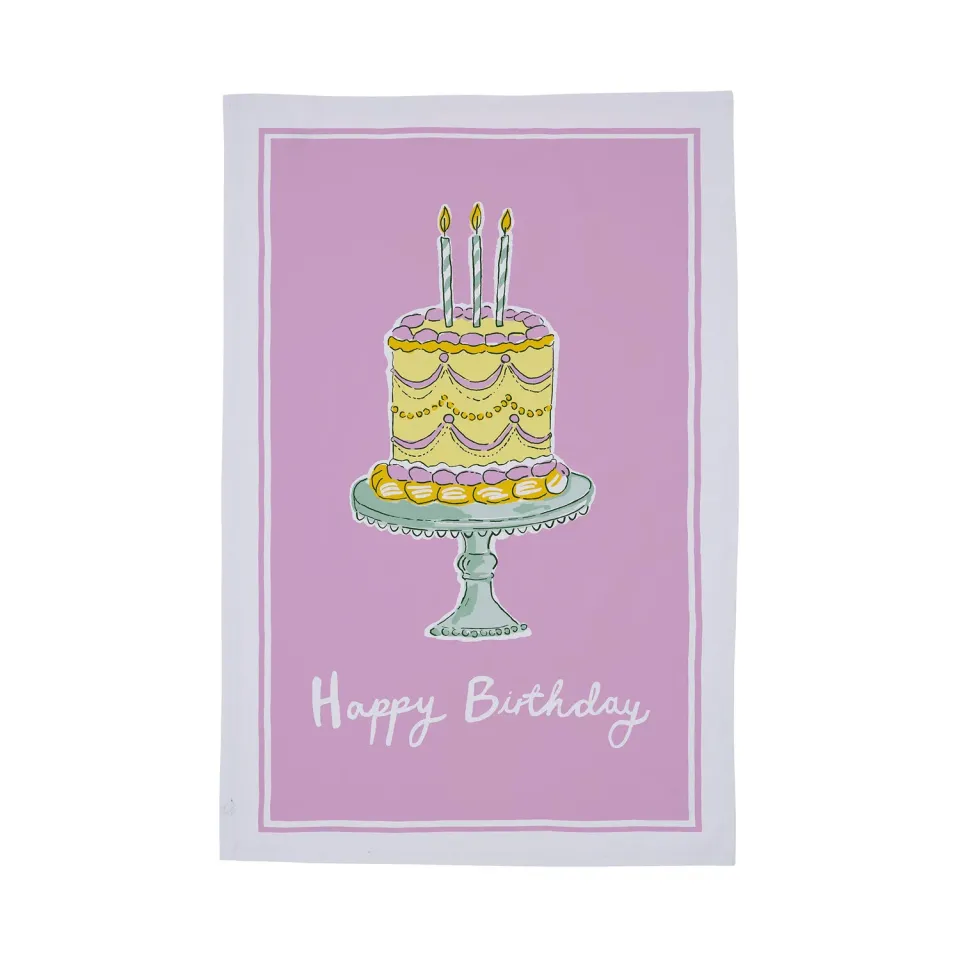 Ulster Weavers Happy Birthday viskestykke bomuld 74x48cm flerfarvet