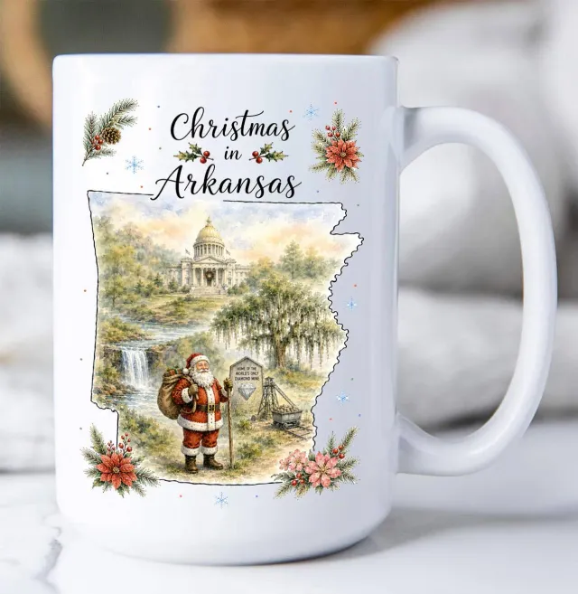 Avery Lane Gifts Christmas Arkansas krus keramik 443 ml