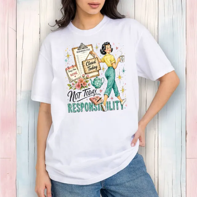 Avery Lane Gifts Housewives t-shirt hvid S-3XL 100% bomuld
