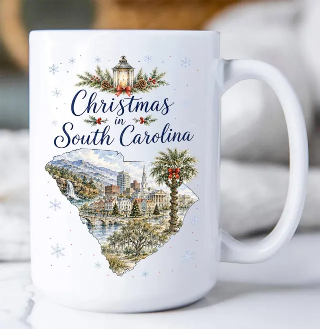 Avery Lane Gifts Christmas South Carolina krus 443 ml