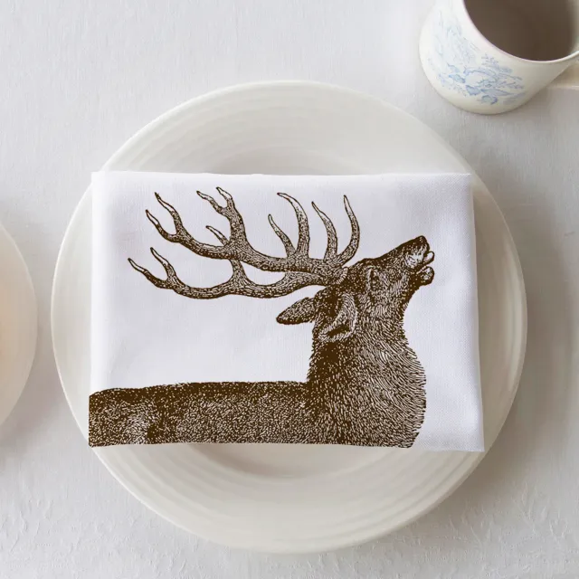 Thornback & Peel Stag stofserviet bomuld 45 cm