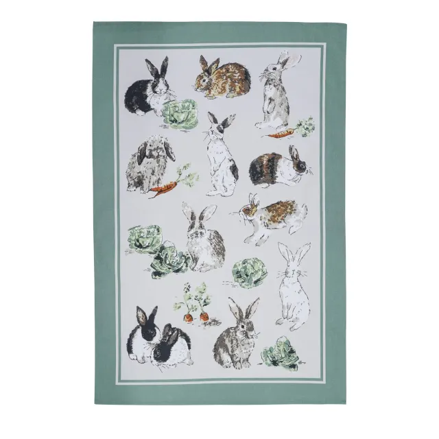Ulster Weavers Rabbit Patch viskestykke grøn bomuld