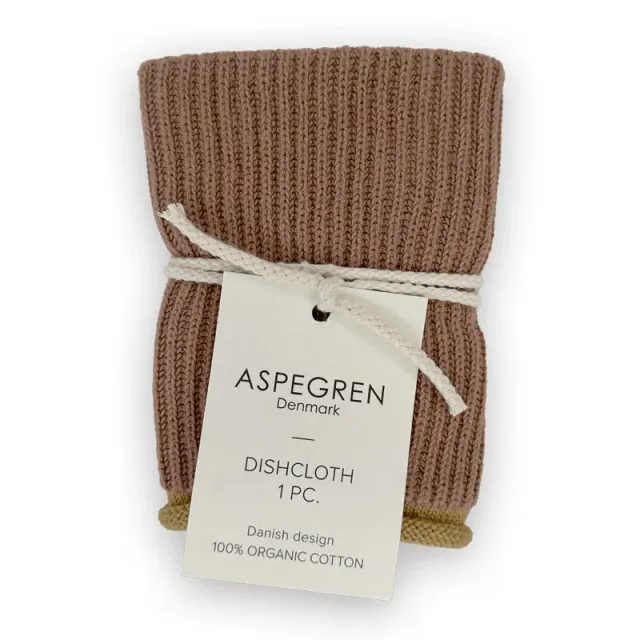 AspEgren Ripple karklud Rootbeer 26x26 cm 1 stk strikket