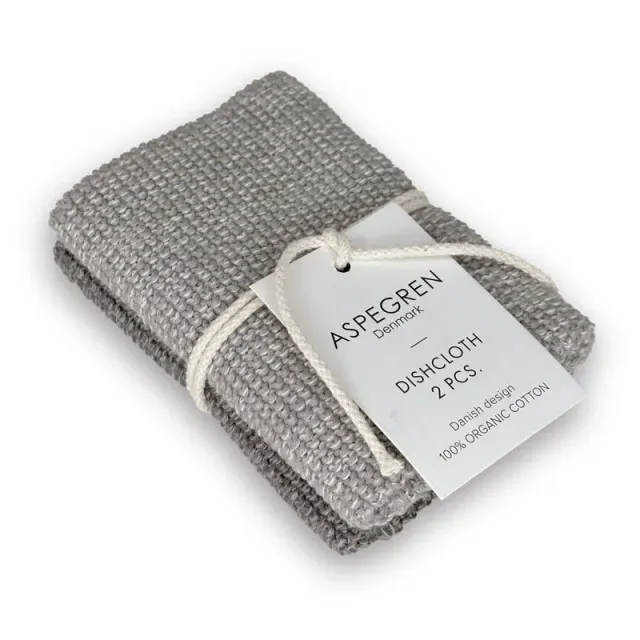 AspEgren Blend Gray strikkede karklude 2 stk 26x26