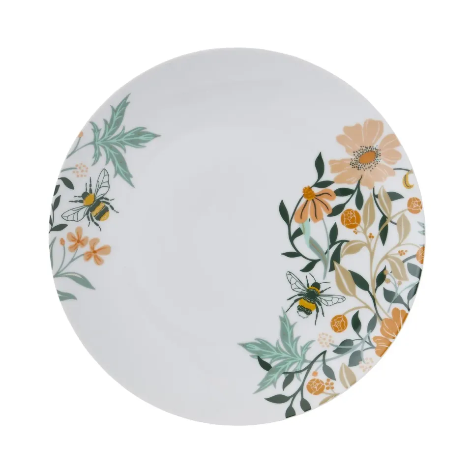 Ulster Weavers Bee Bloom middagstallerken porcelæn hvid