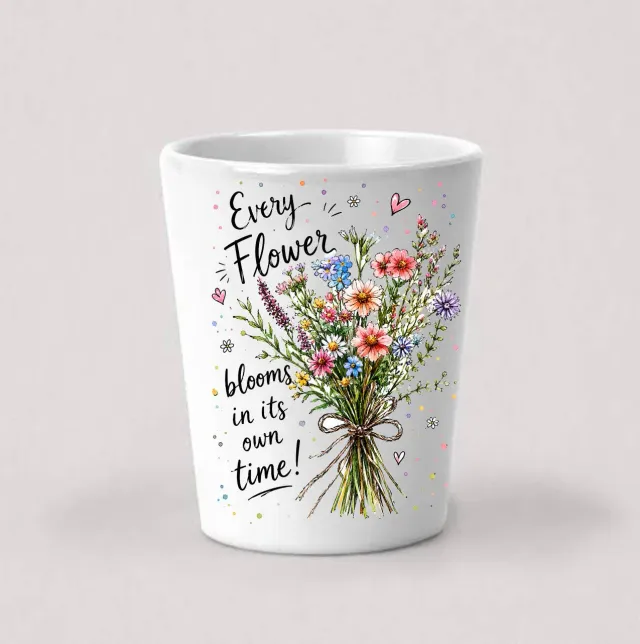 Avery Lane Gifts Every Flowers Blooms shotglas 4 cl hvid keramik