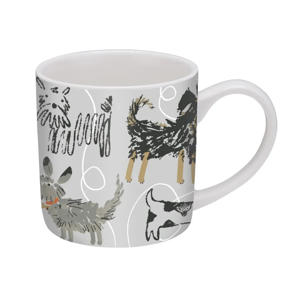 Ulster Weavers Dog Days krus grå benporcelæn