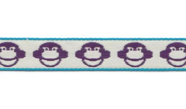 AspEgren Monkey bånd Lilac 1 cm 25 m bomuld