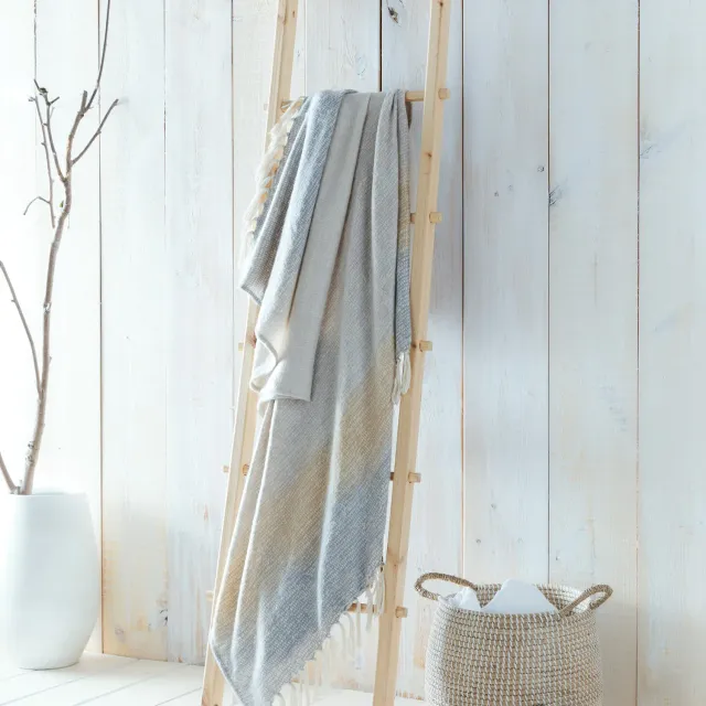 Ulster Weavers Bretton plaid okker 130x180 cm genbrug