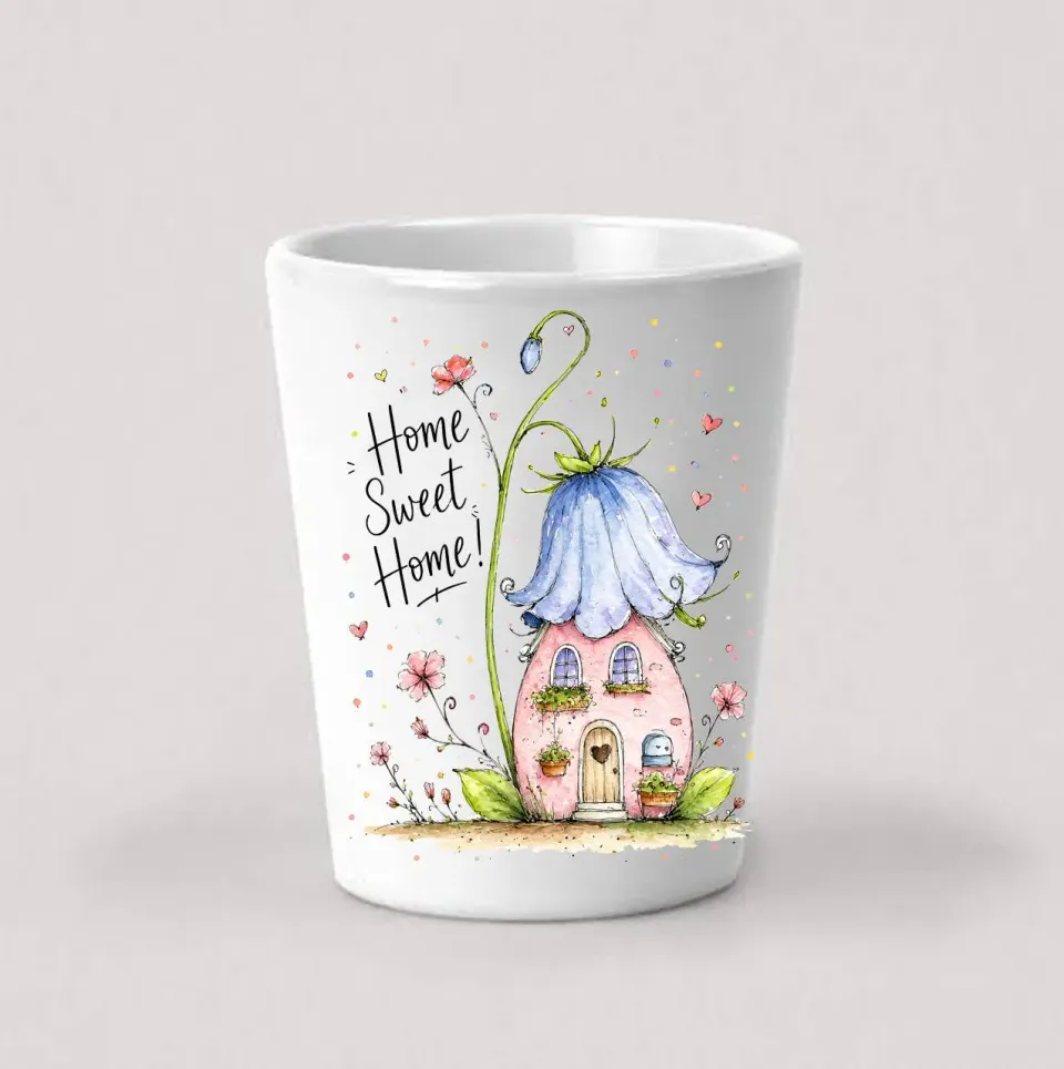 Avery Lane Gifts Home Sweet Home shotglas blomster