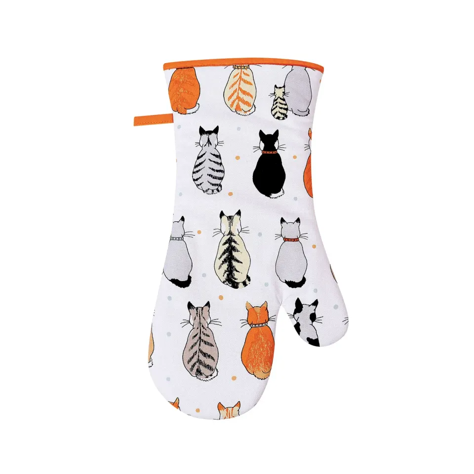 Ulster Weavers Cats in Waiting ovnhandske orange bomuld